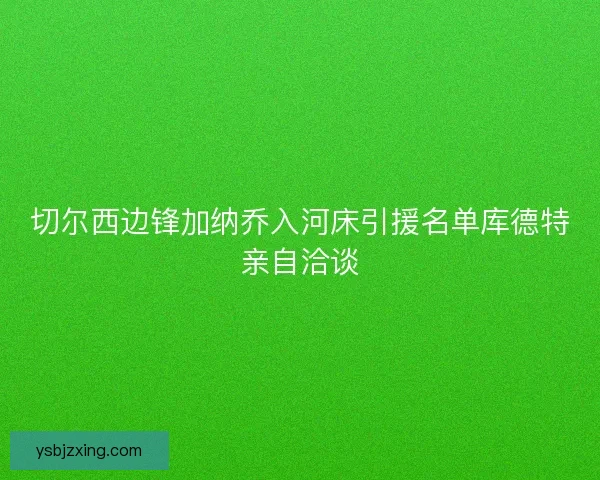 切尔西边锋加纳乔入河床引援名单库德特亲自洽谈